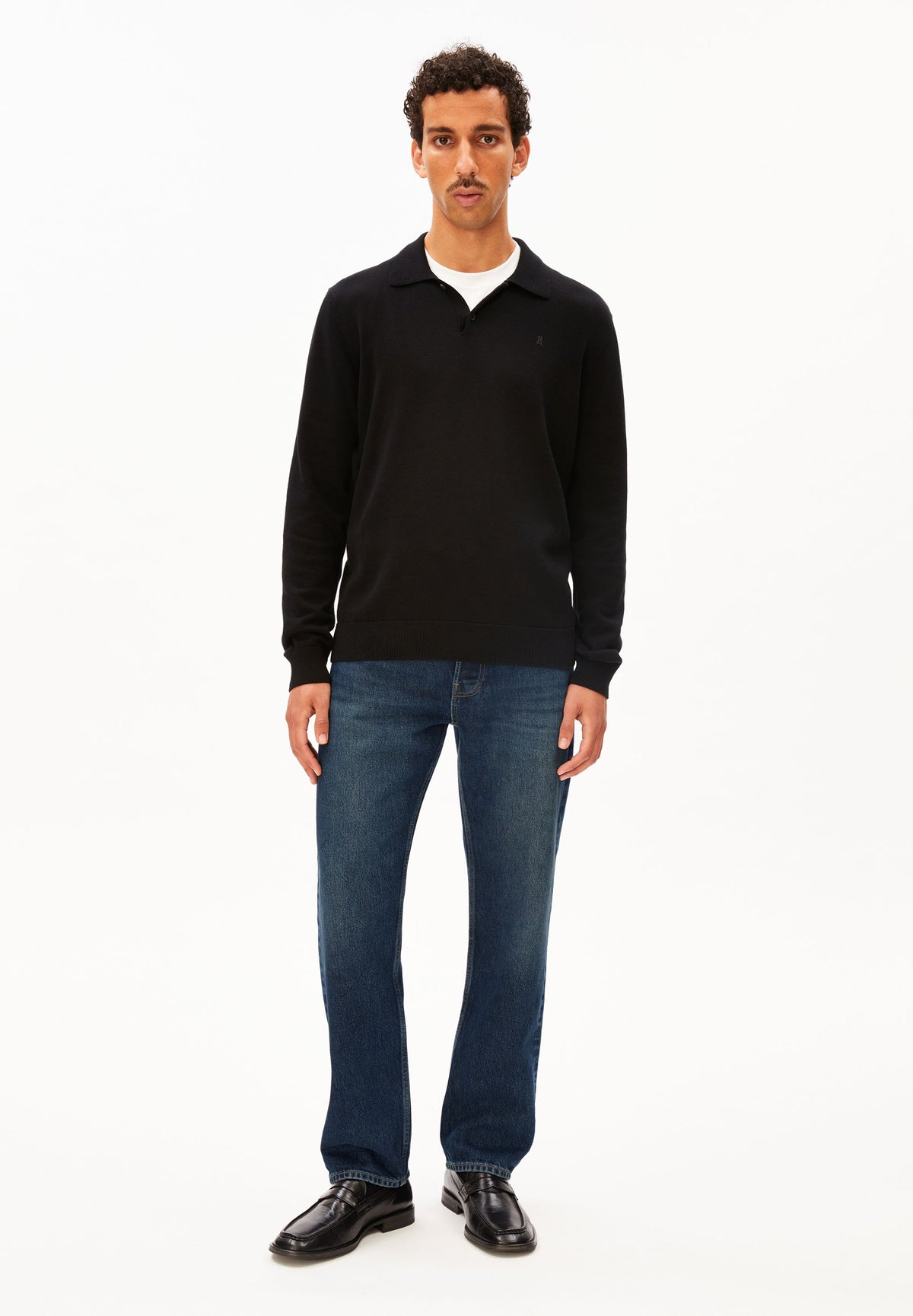 Knit Longsleeve Poloshirt