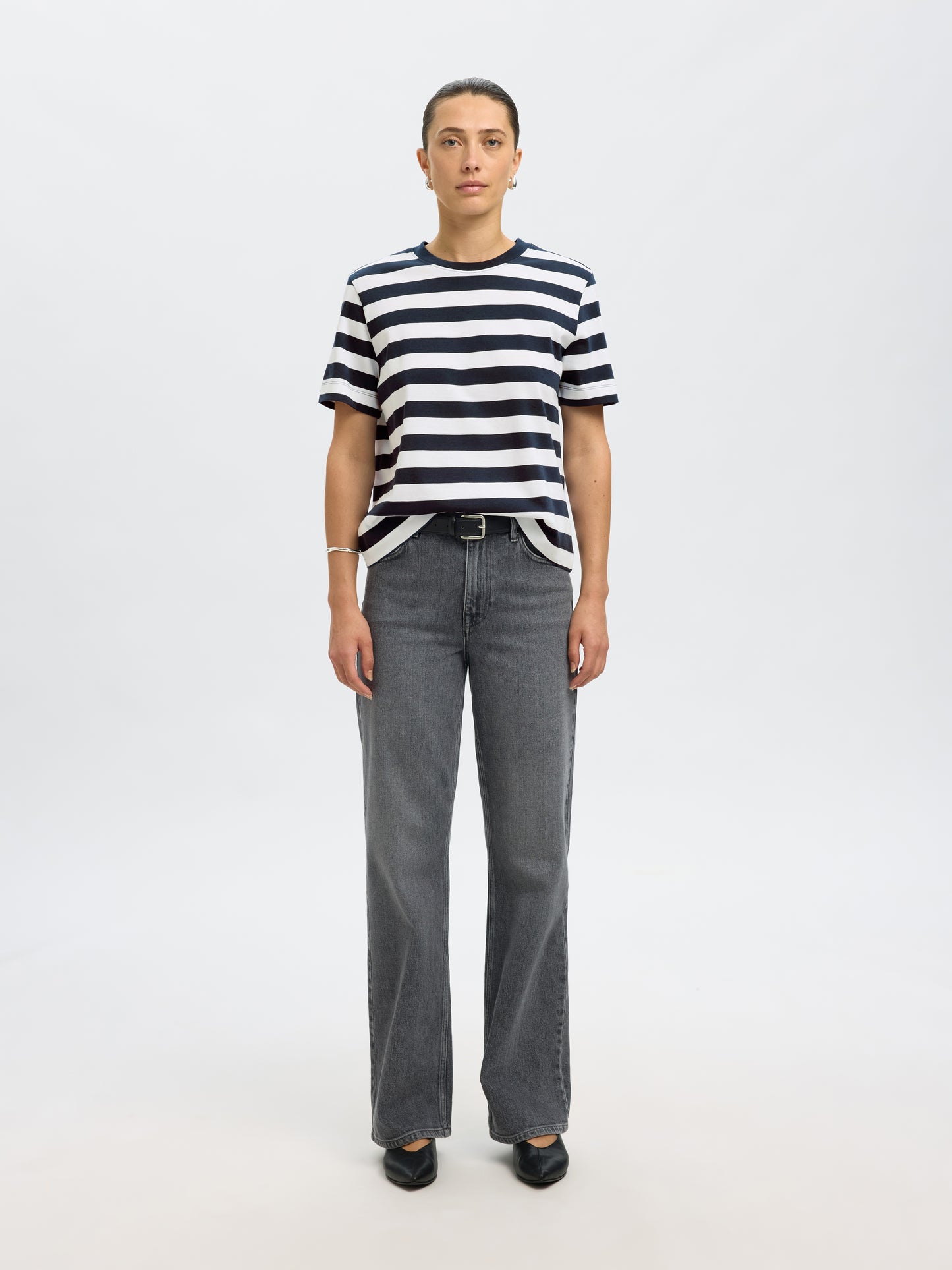 Fessential Boxy Striped Tee