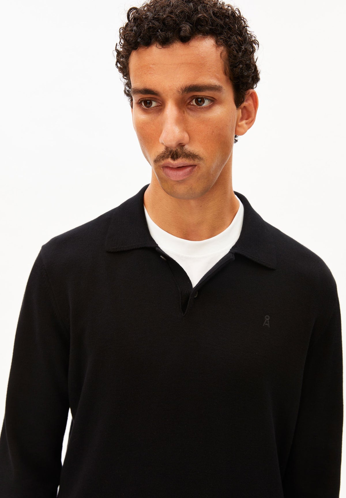 Knit Longsleeve Poloshirt