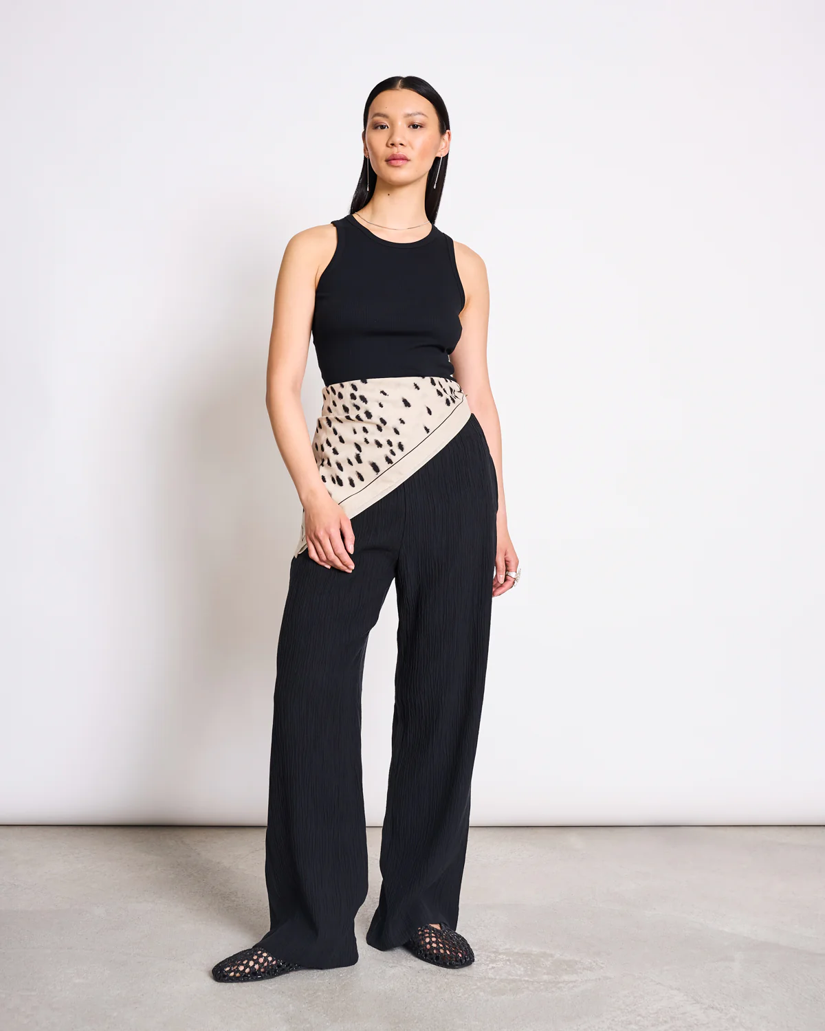 Printed Cotton Scarf Vad Dalmatian Dots