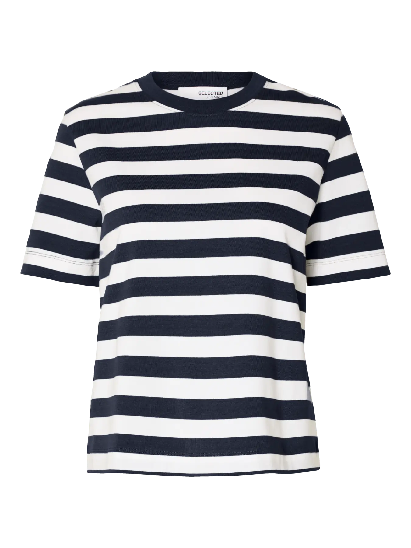 SLFEssential Striped Boxy Tee