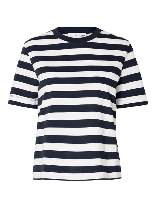 SLFEssential Striped Boxy Tee