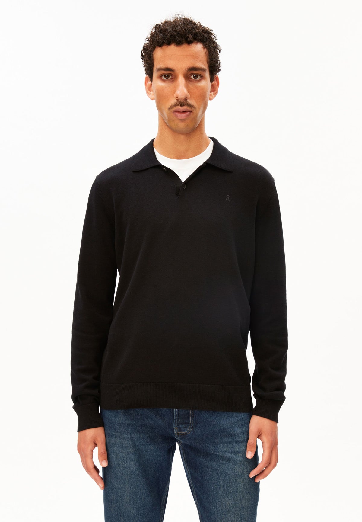 Knit Longsleeve Poloshirt