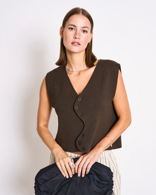 Wavy Knit Vest