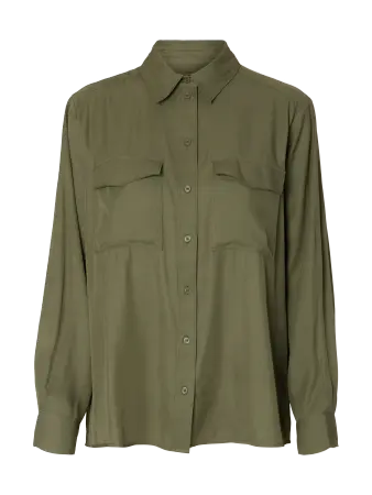 Beatrice LS Relaxed Pocket Shirt