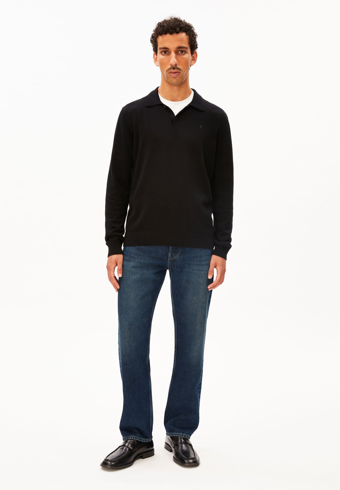Knit Longsleeve Poloshirt